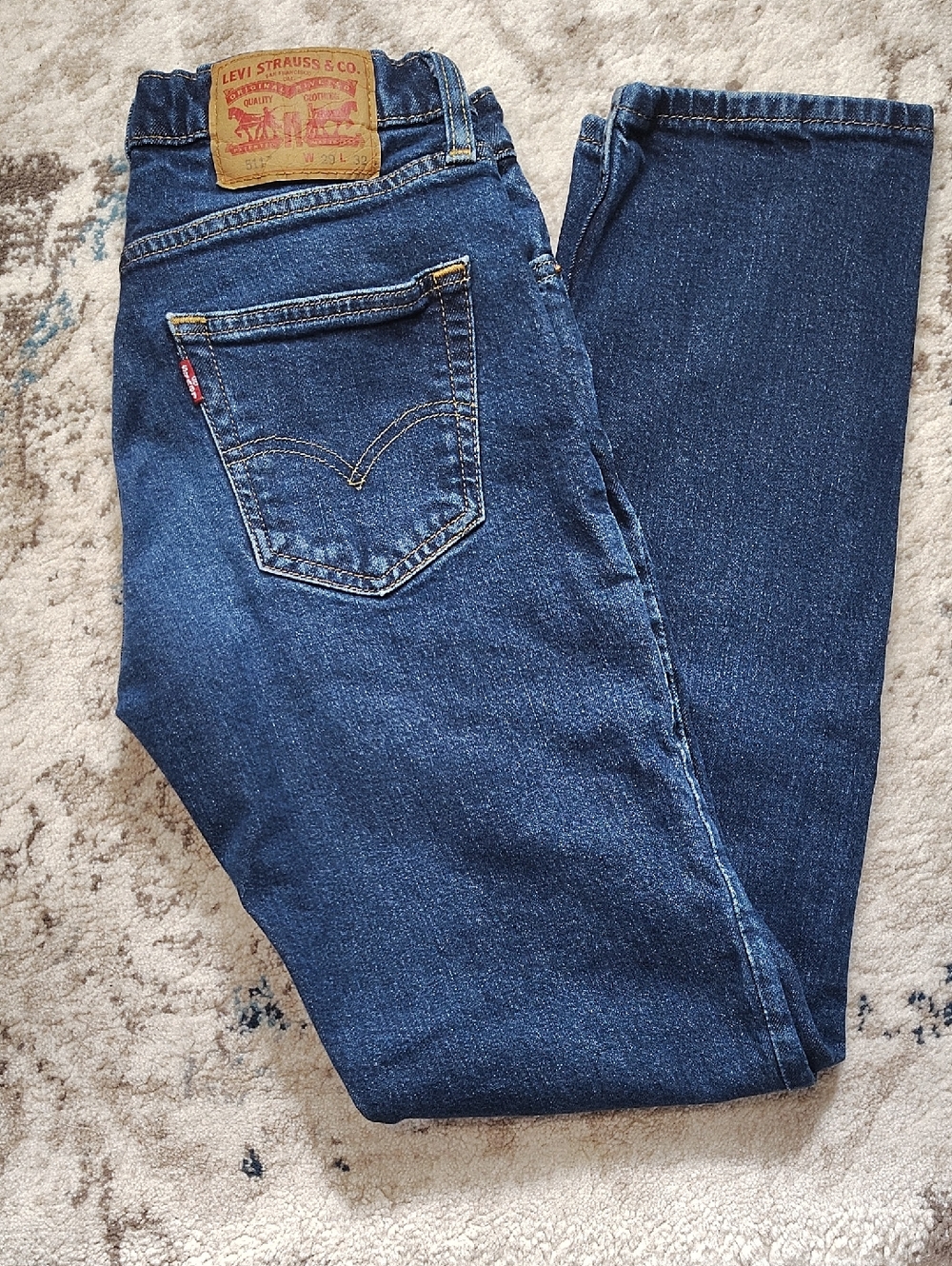 Levi's 511 Red Tab Dark Wash Straight Jeans